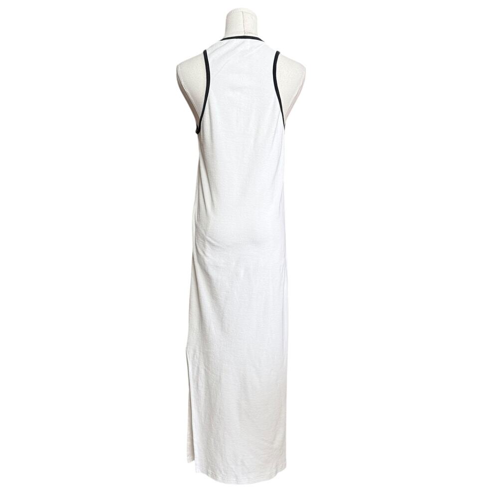 Serge Guilloux Paris White Maxi Dress S Racerback Sleeveless Made in France - Picture 5 of 12